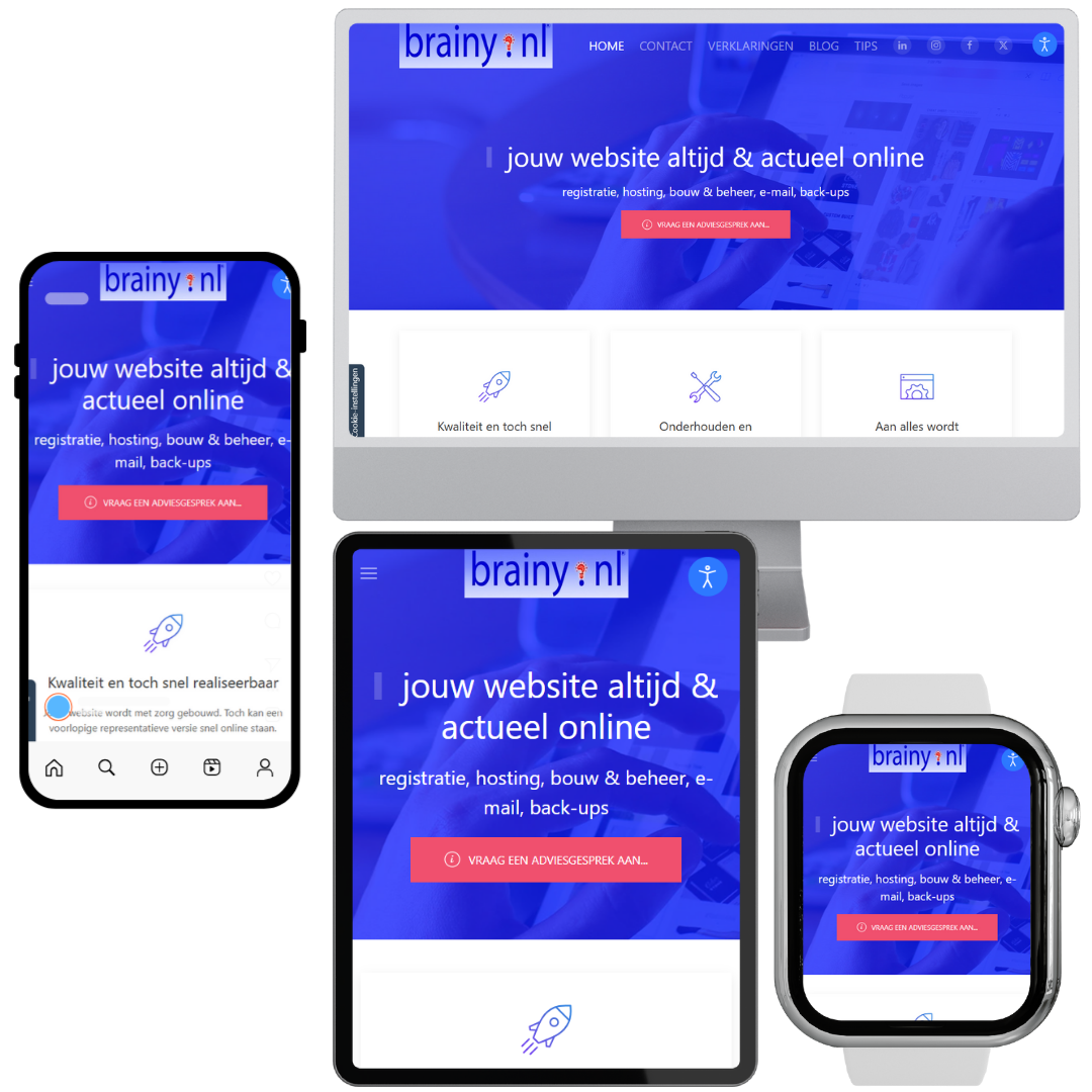 website passend op elk beeldscherm